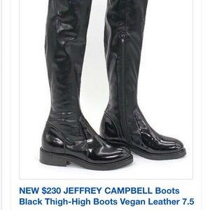 Jeffrey Campbell Vegan Leather Thigh High  Boots
